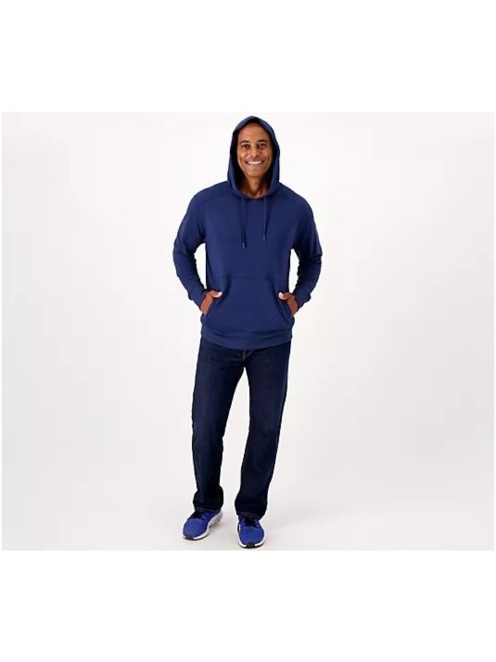 Zuda Men x Kevin Kreider Hoodie Medium Z Knit Rib Trim Navy Blue Size Athleisure